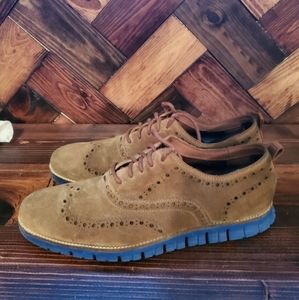 Cole haan suede wingtip